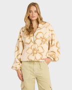 Womens Last Time Mock Neck Fleece Top