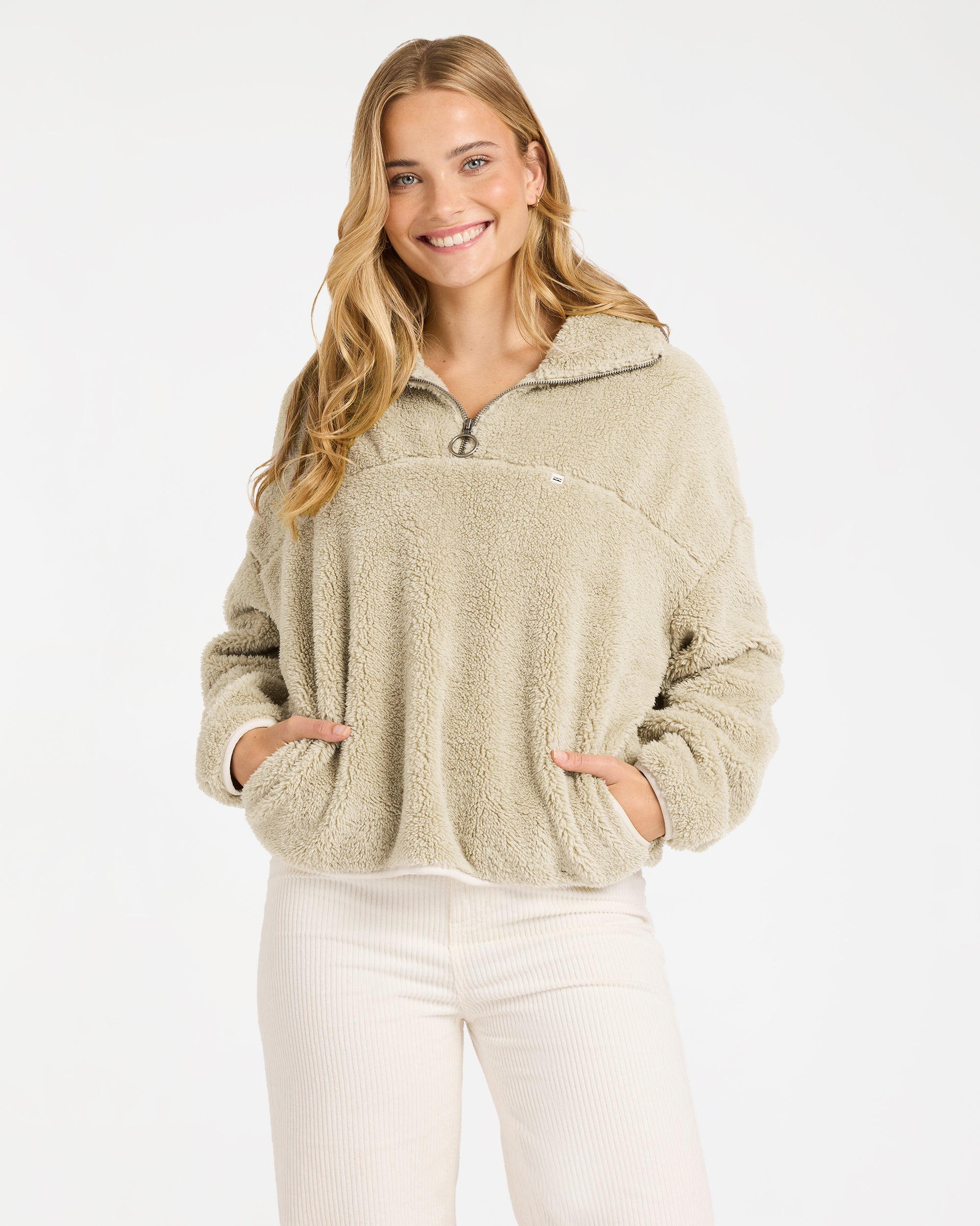 Womens Groovin Half Zip Fleece Top