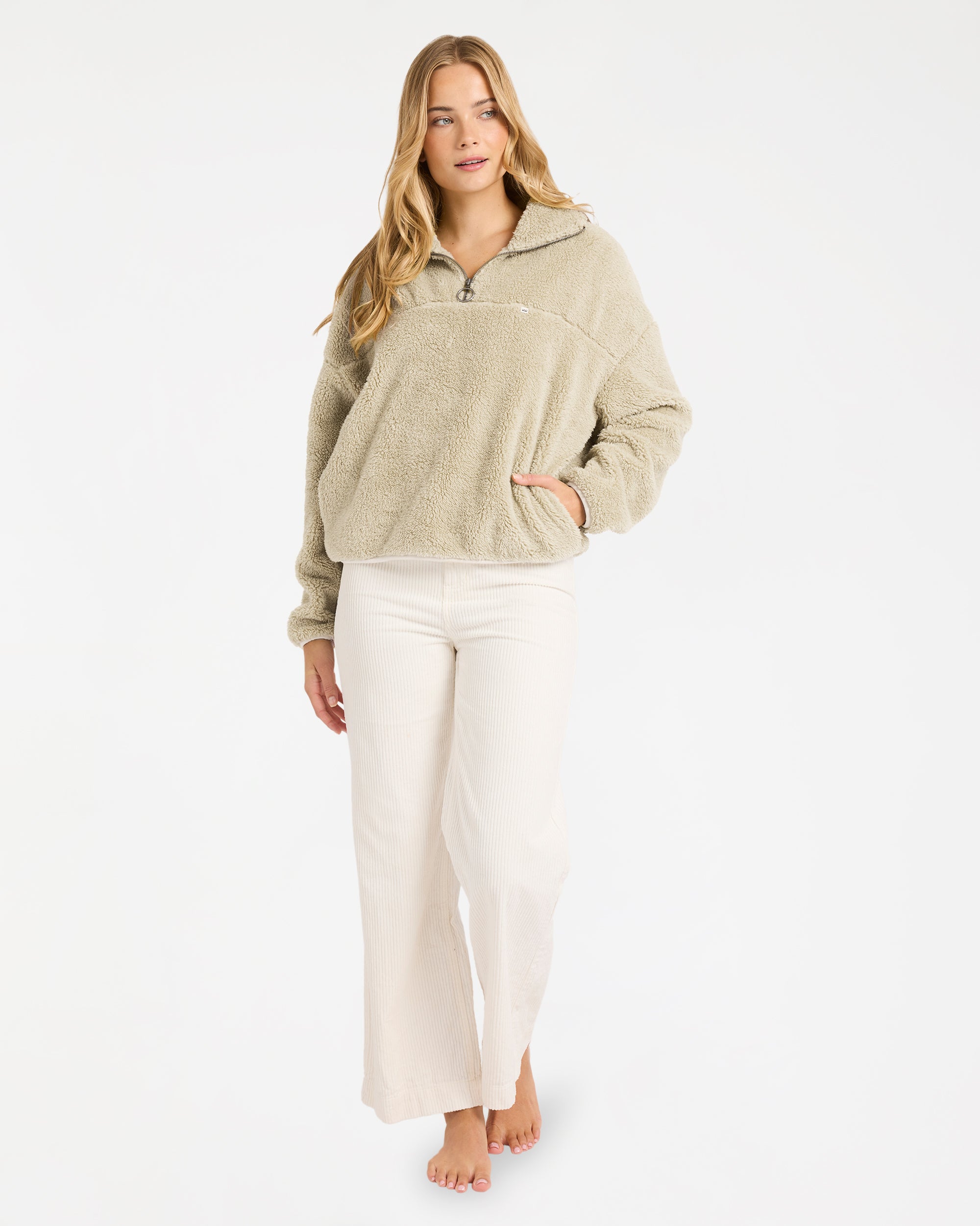 Womens Groovin Half Zip Fleece Top
