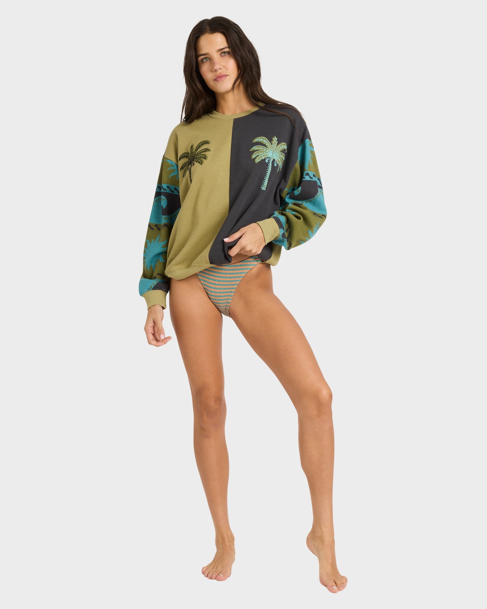 Womens Split Palm Crew Neck