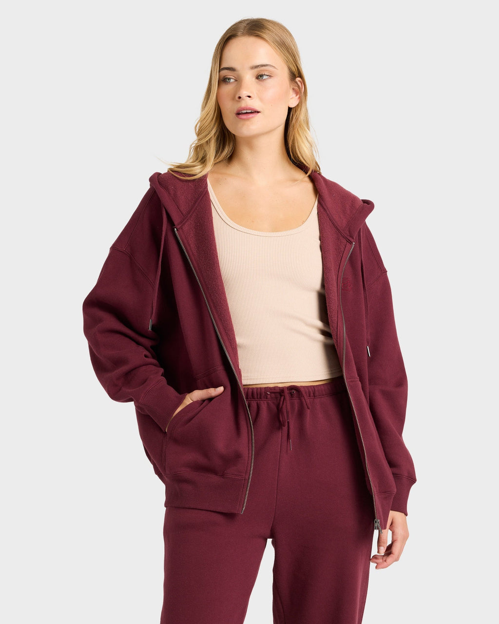 Womens Wave Essentials Zip Pullover Hoodie