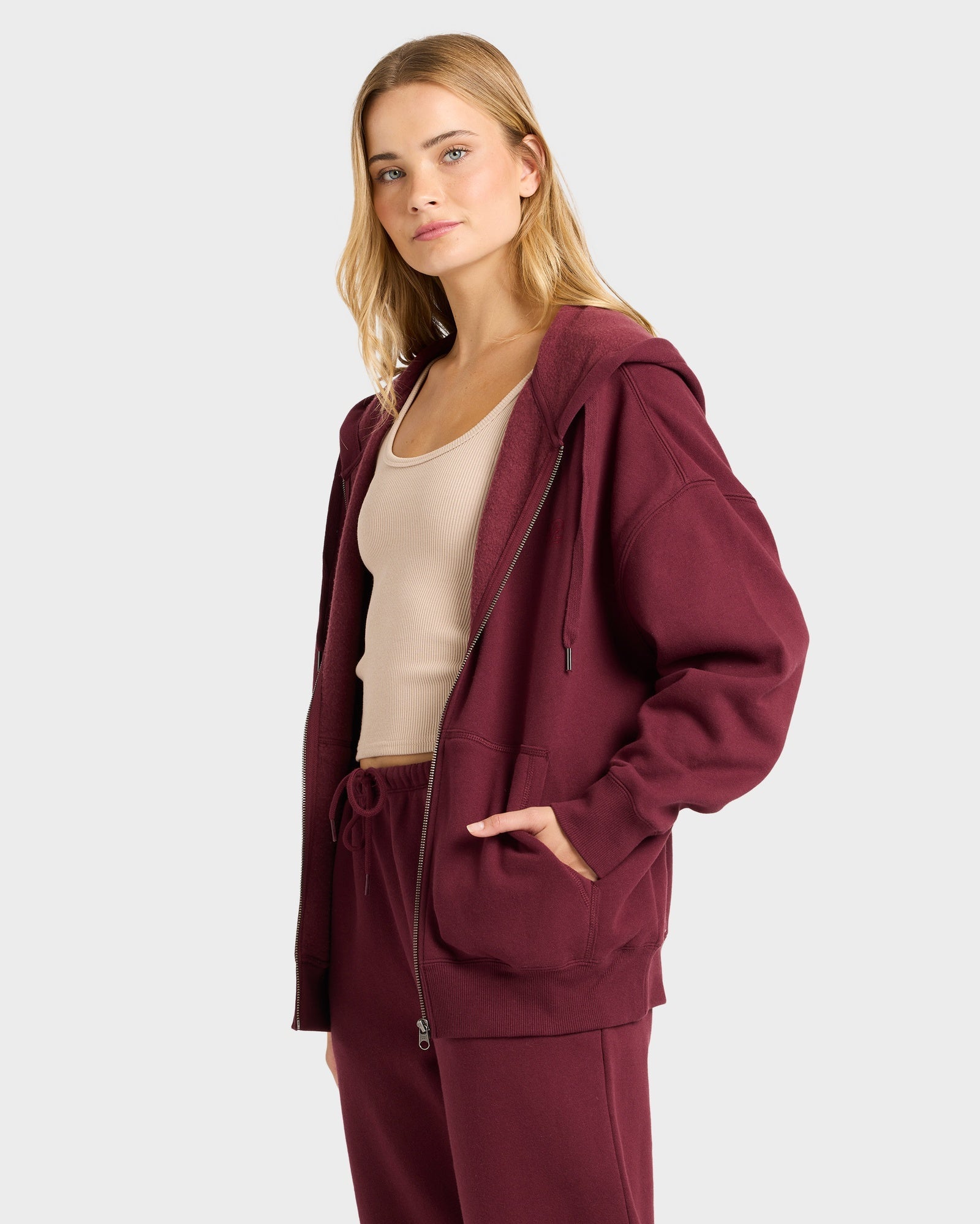 Womens Wave Essentials Zip Pullover Hoodie