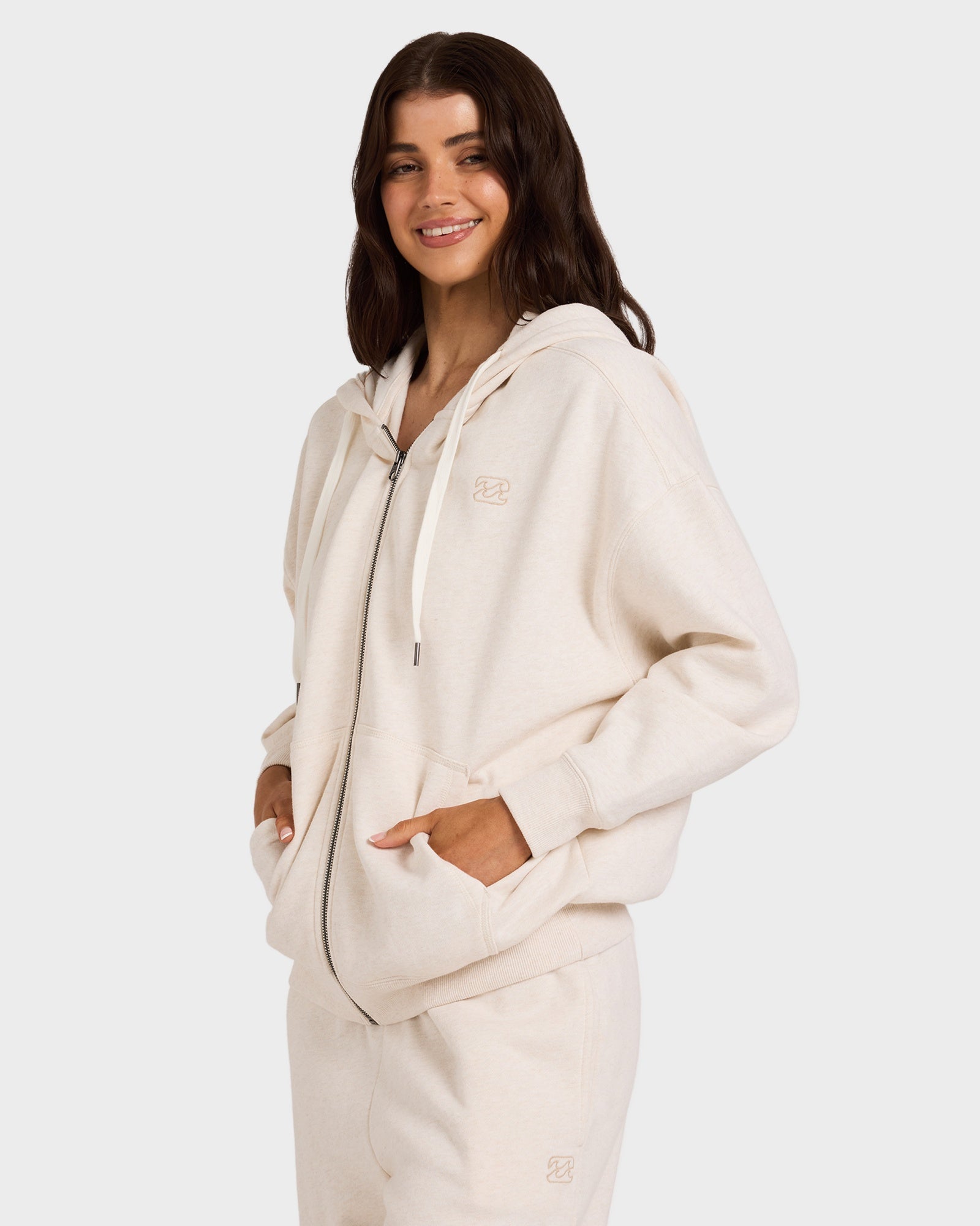 Womens Wave Essentials Zip Pullover Hoodie
