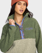 Womens Horizon Mock Neck Fleece Top