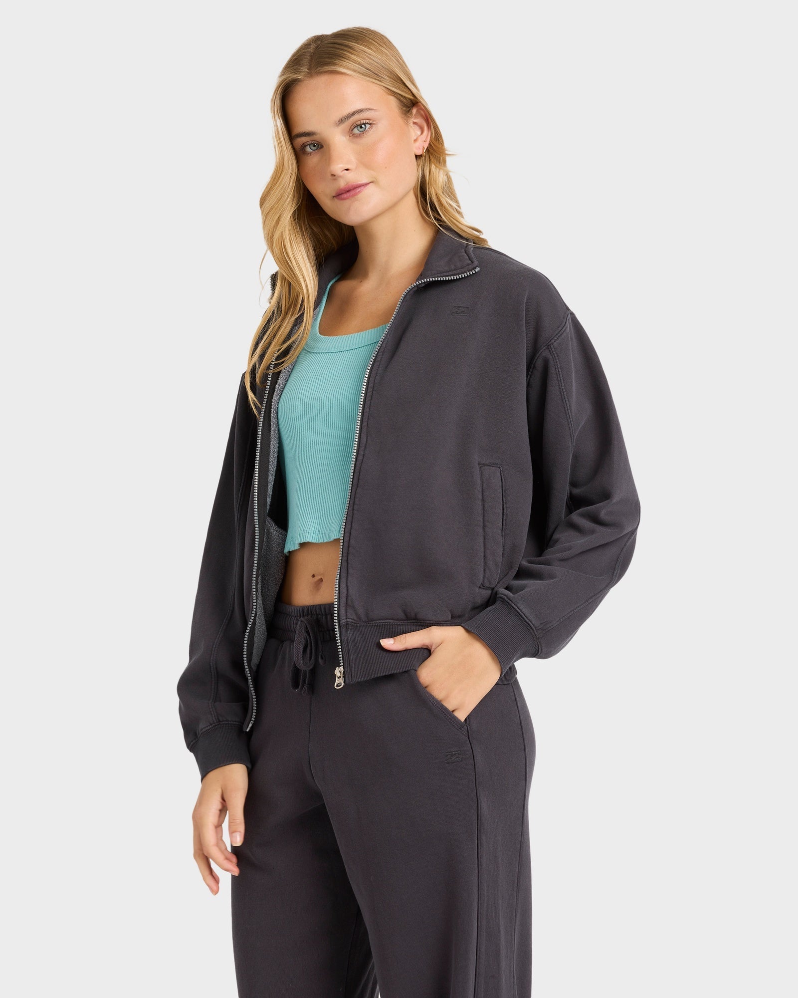 Womens The Avery Zip Fleece Top