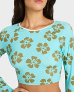 Womens Last Summer Cropped Long Sleeve Rashvest