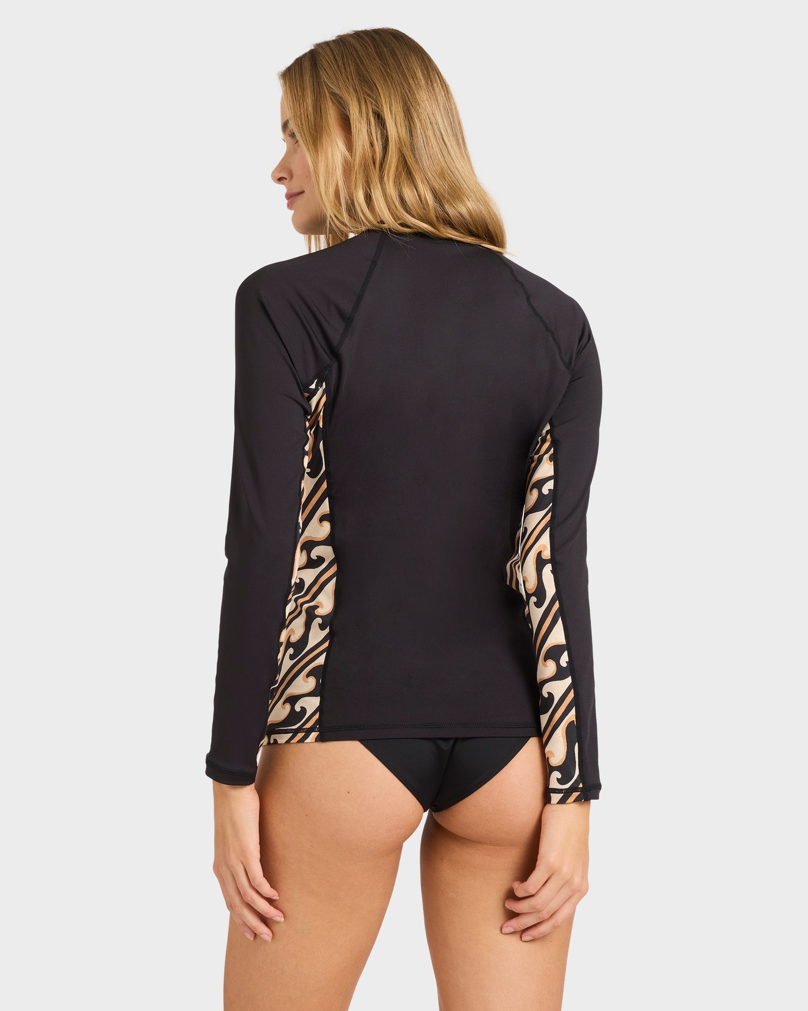 Womens Dark Wave Half Long Sleeve Rashvest