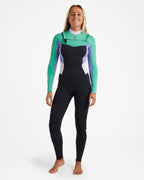 Womens 3/2Mm Salty Dayz Chest Zip Wetsuit