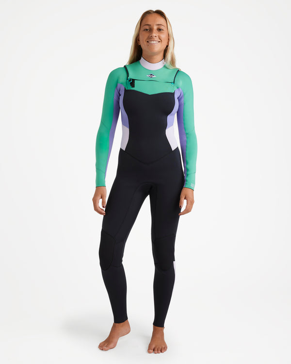 Womens 3/2Mm Salty Dayz Chest Zip Wetsuit