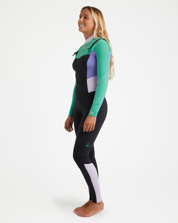 Womens 3/2Mm Salty Dayz Chest Zip Wetsuit