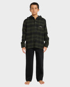 Boys 8-16 Baja Surf Hooded Flannel Shirt