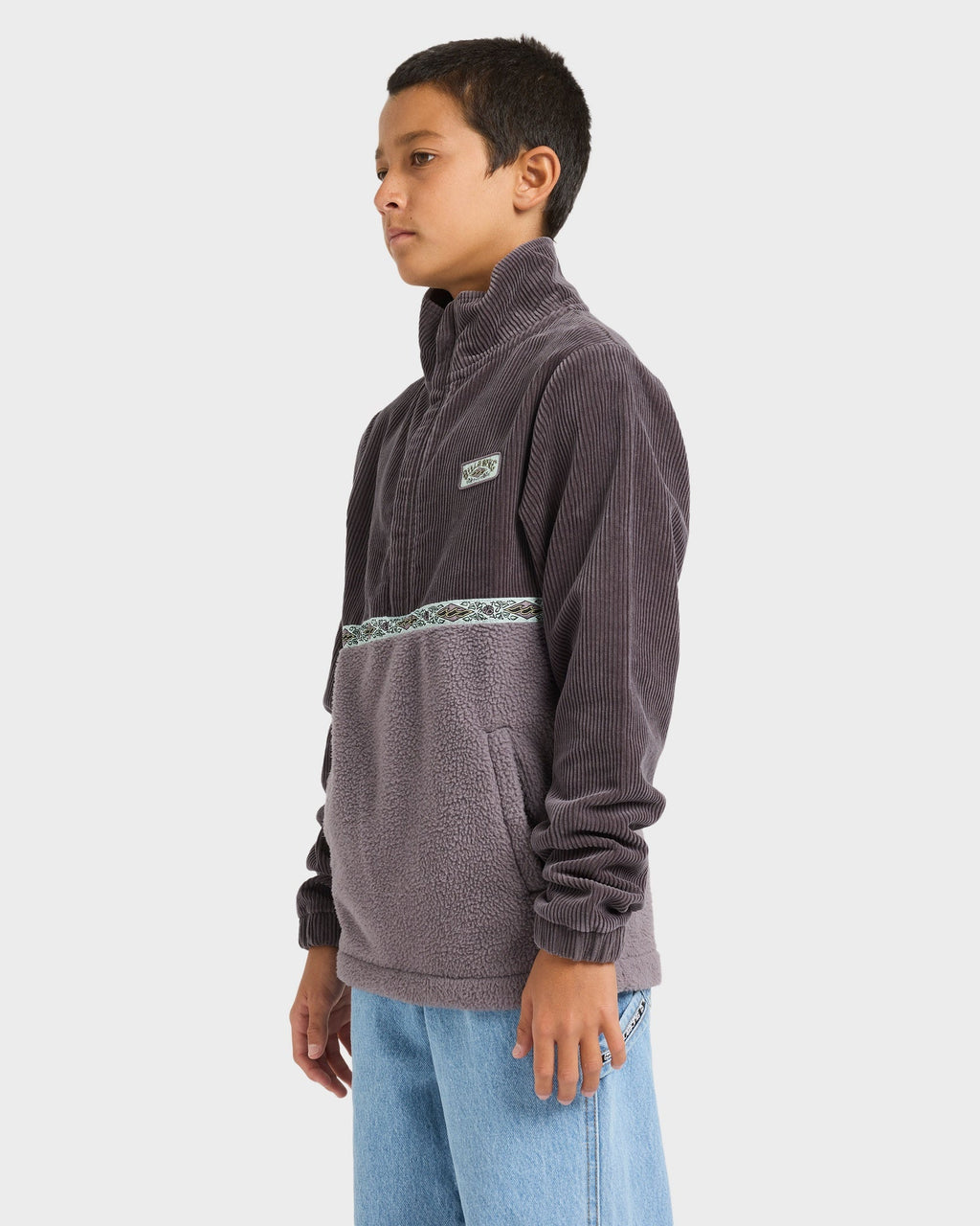 Boys 8-16 Space Lobs Mock Neck Fleece Top