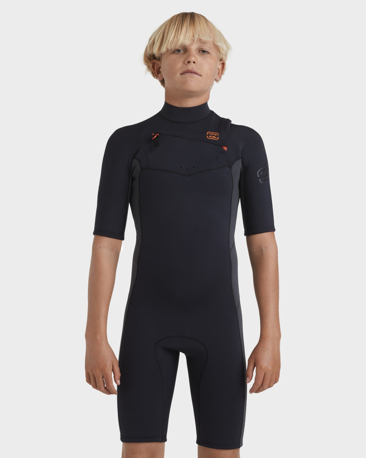 Boys 8-16 2/2Mm Absolute Natural Chest Zip Gbs Springsuit