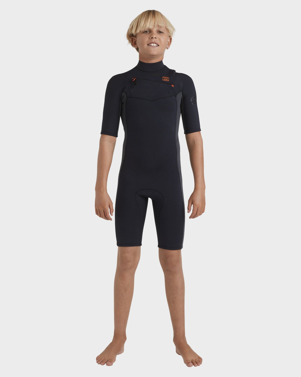 Boys 8-16 2/2Mm Absolute Natural Chest Zip Gbs Springsuit