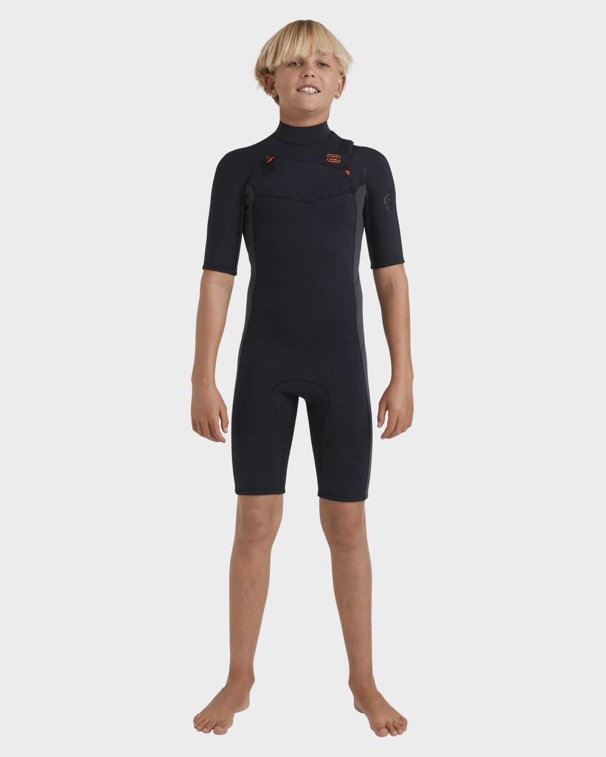 Boys 8-16 2/2Mm Absolute Natural Chest Zip Gbs Springsuit