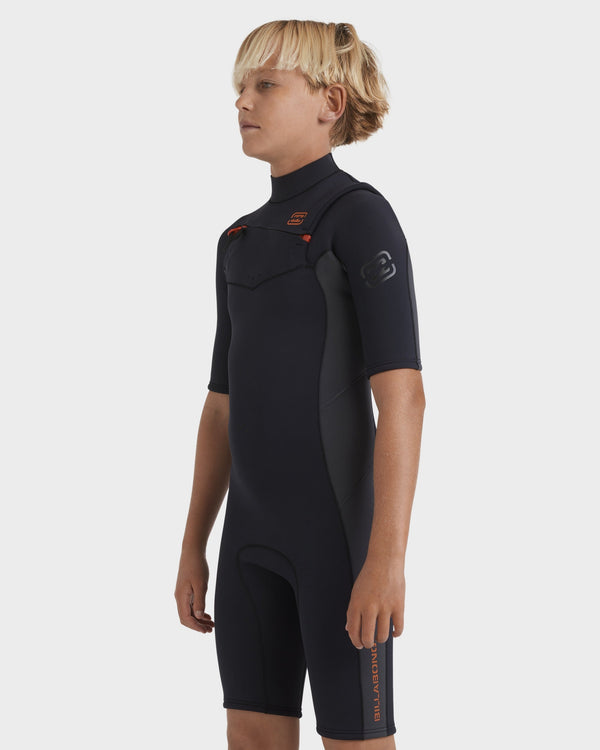 Boys 8-16 2/2Mm Absolute Natural Chest Zip Gbs Springsuit