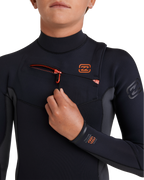 Boys 8-16 4/3mm Absolute Natural Chest Zip Steamer Wetsuit