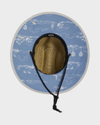 Mens Tides Print Straw Hat