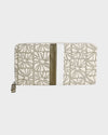 Womens Zip Around Bi-Fold Wallet