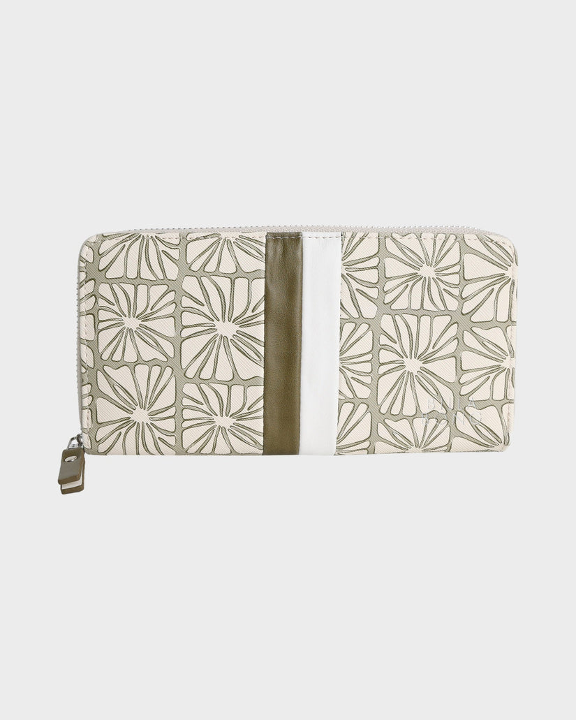 Womens Zip Around Bi-Fold Wallet