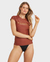 Womens Society Foil Short Sleeve Rash Vest