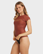Womens Society Foil Short Sleeve Rash Vest