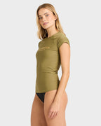Womens Society Foil Short Sleeve Rash Vest