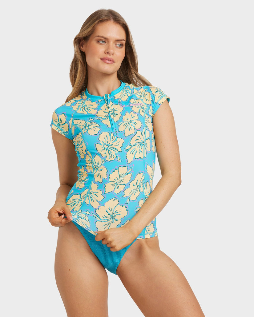 Womens Tropic Shift Short Sleeve Rash Vest