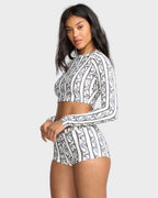 Womens Crop Upf 50 Long Sleeve Rash Vest