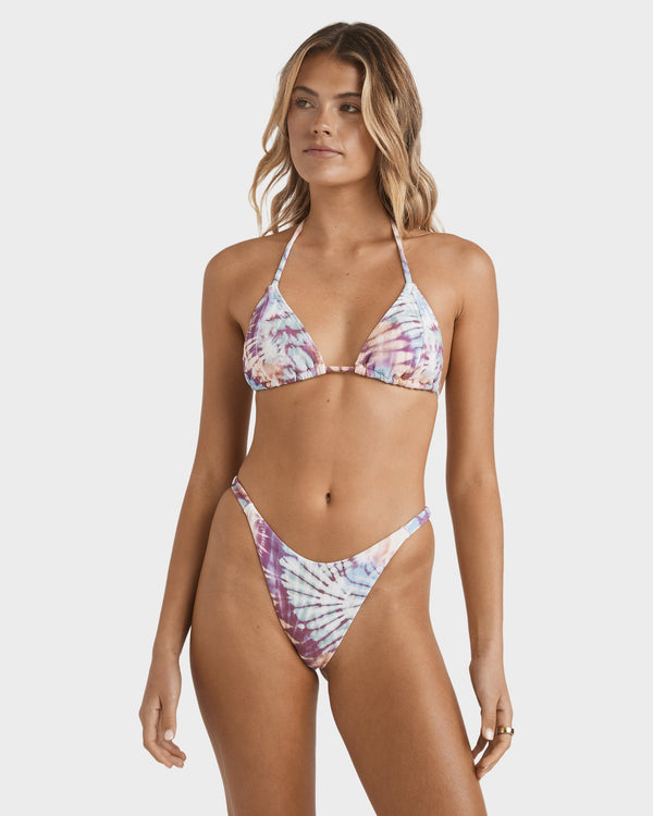 Womens Dyed Pretty Penelled Tri Bikini Top