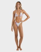 Womens Dyed Pretty Penelled Tri Bikini Top