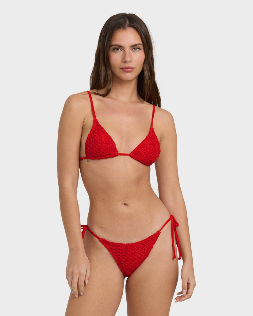 Womens Twisted Tides Mini Triangle Bikini Top