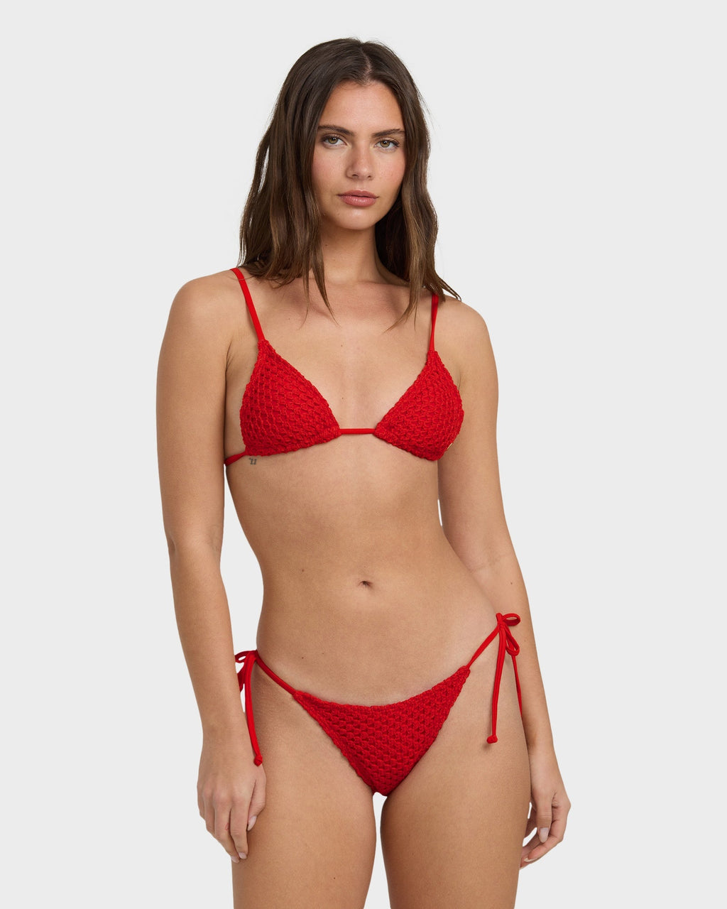 Womens Twisted Tides Mini Triangle Bikini Top
