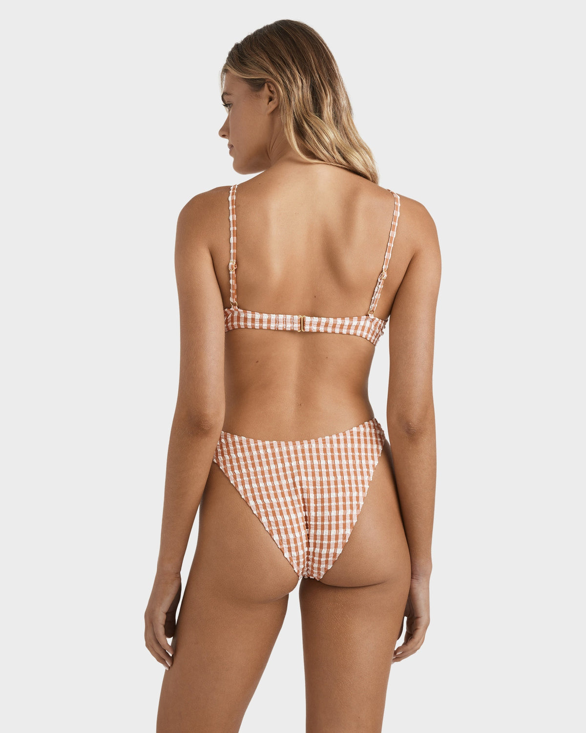 Womens Wave Check Reese Underwire Bikini Top
