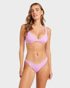 Womens Mini Wave Check Bikini Top