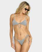 Womens Wave Check Bikini Top