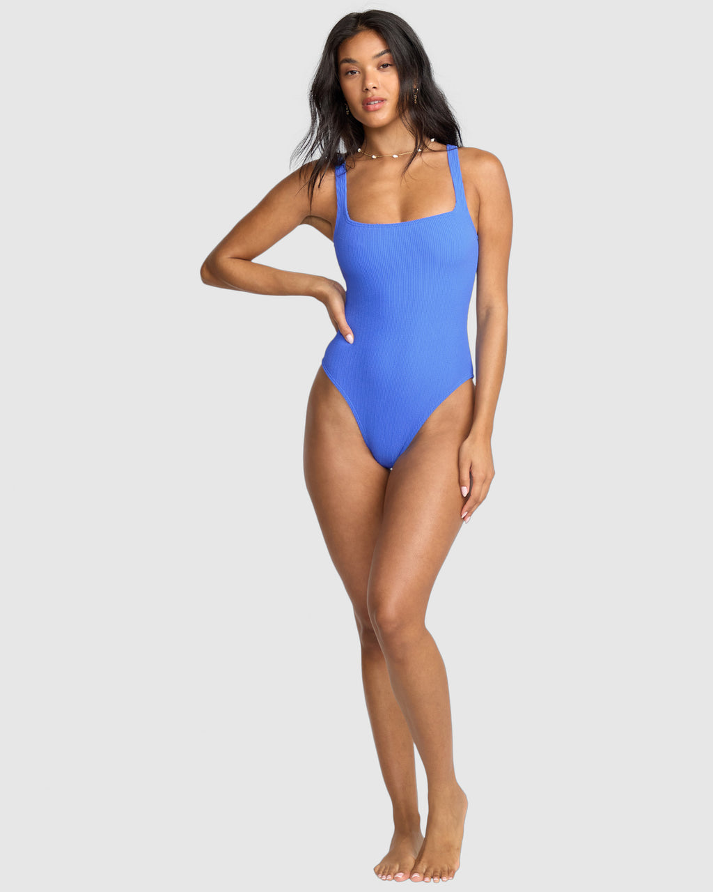 Womens Sunrays Square Neck One Piece Swimsuits