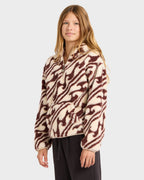 Girls 8-16 Dark Wave Half Zip Fleece Top