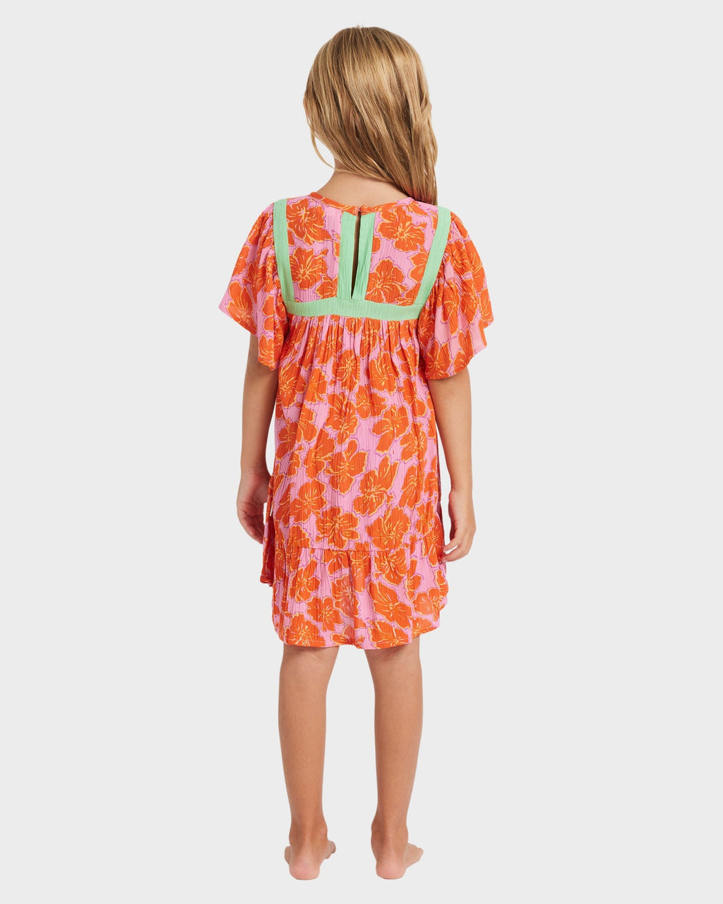 Girls 2-7 Happy Hibiscus Ruffle Top Mini Dress