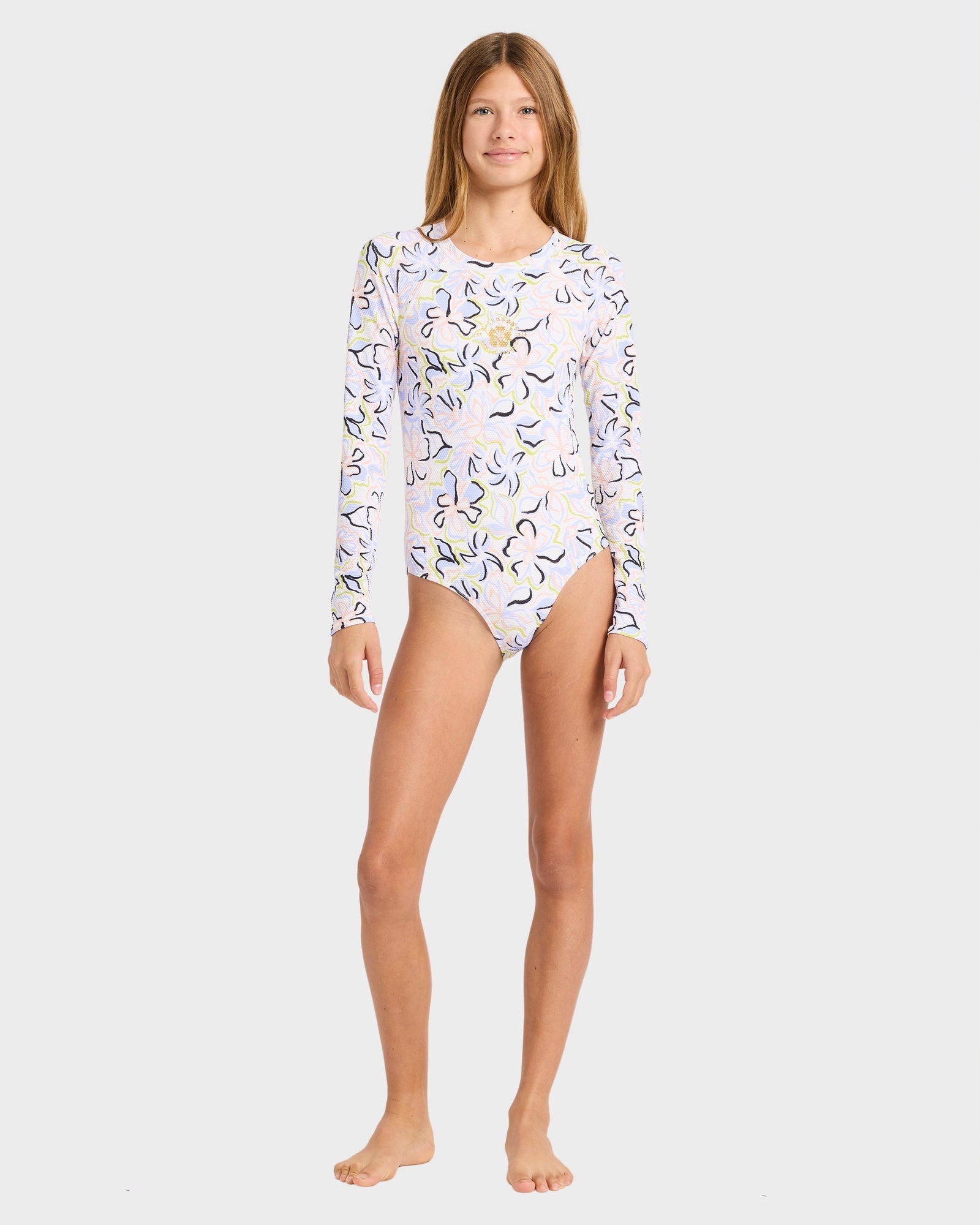 Girls 6-16 Sea Of Love Long Sleeve Rashvest