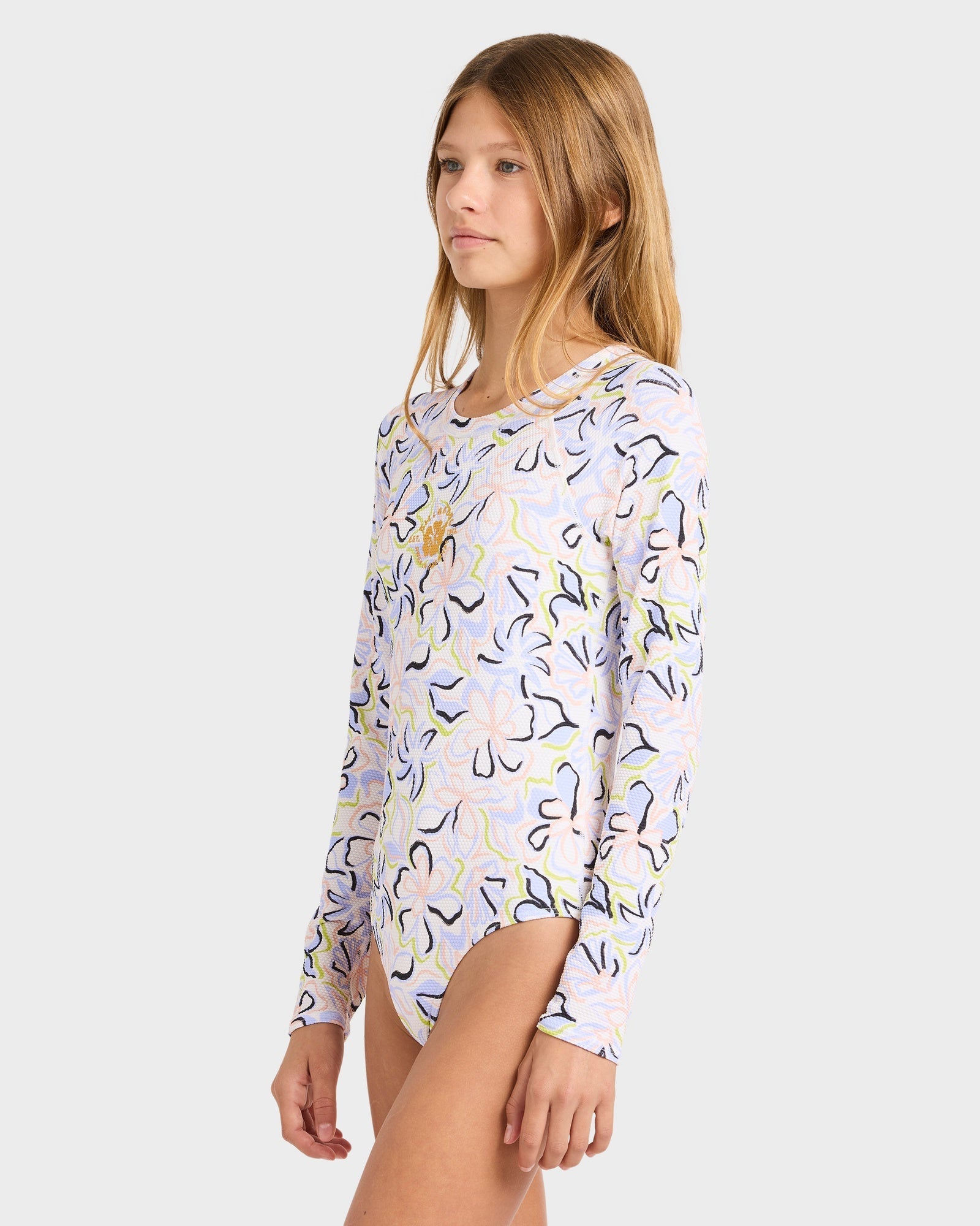 Girls 6-16 Sea Of Love Long Sleeve Rashvest