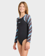 Girls 8-16 Sea Level Long Sleeve Bodysuit Rash Vest