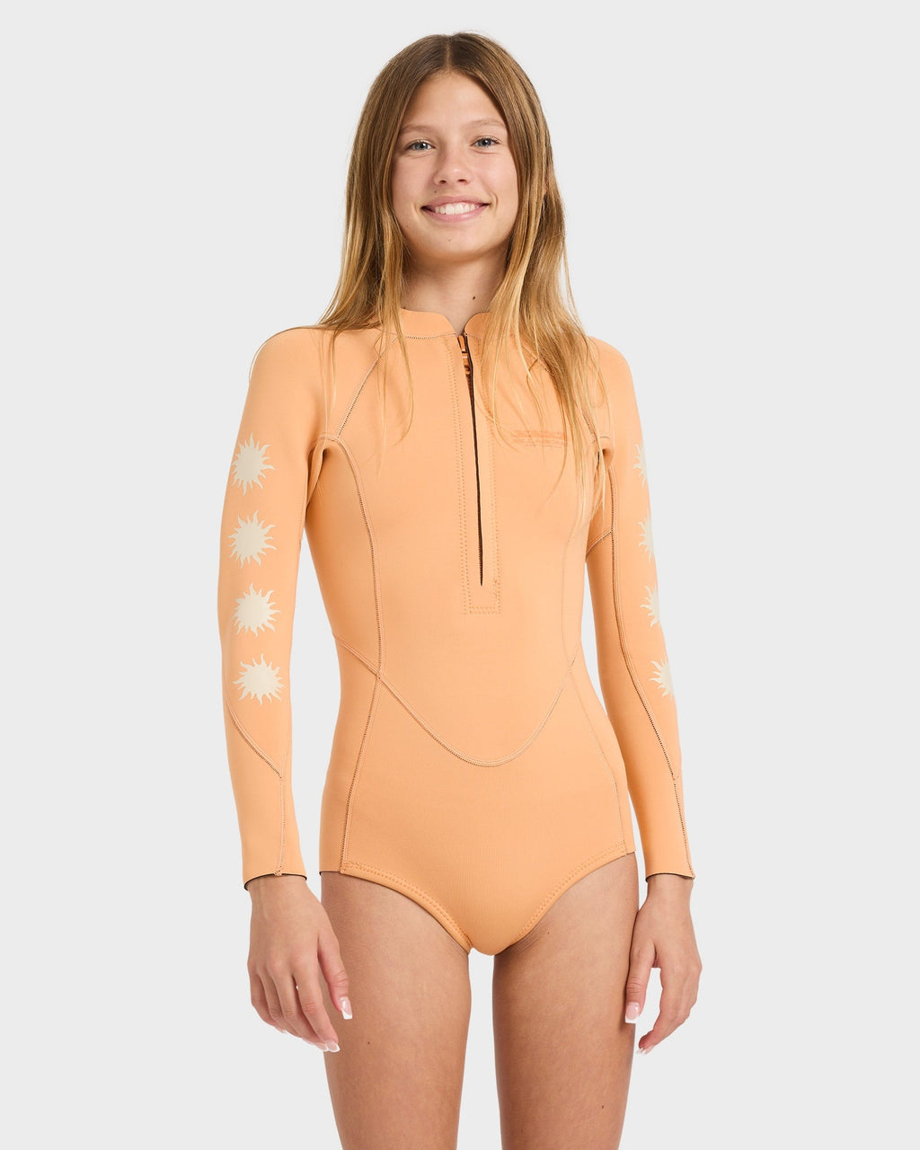 Girls 8-14 2/2mm Salty Dayz Natural Long Sleeve Springsuit