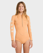 Girls 8-14 2/2mm Salty Dayz Natural Long Sleeve Springsuit
