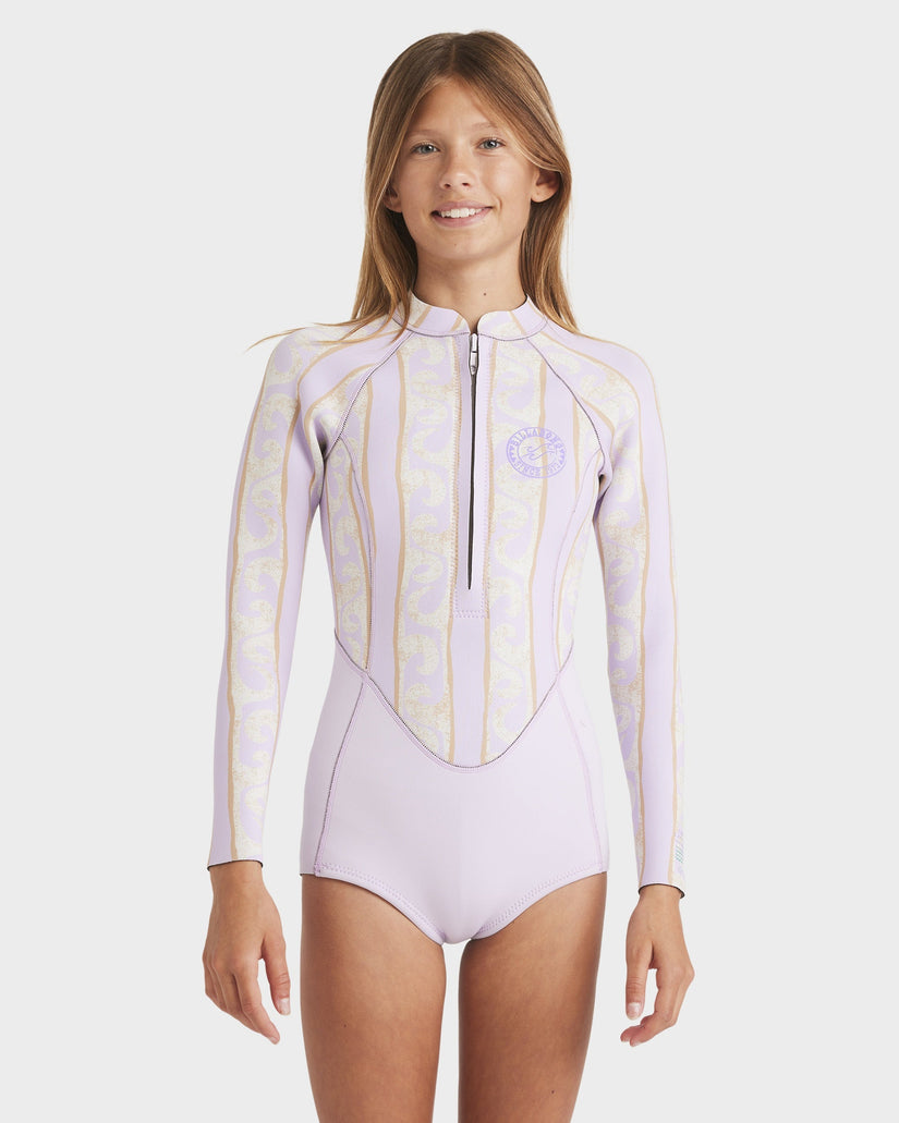 Girls 8-14 2/2mm Salty Dayz Natural Long Sleeve Springsuit