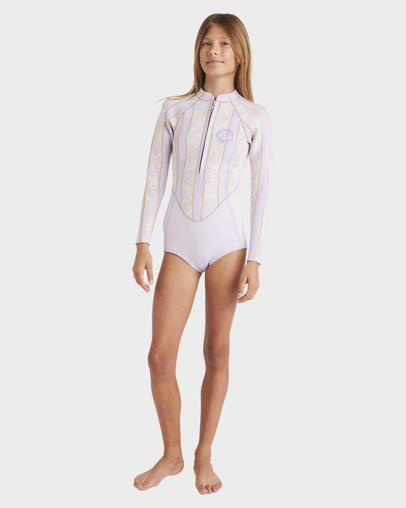 Girls 8-14 2/2mm Salty Dayz Natural Long Sleeve Springsuit