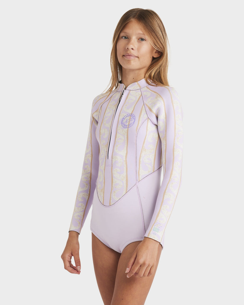 Girls 8-14 2/2mm Salty Dayz Natural Long Sleeve Springsuit