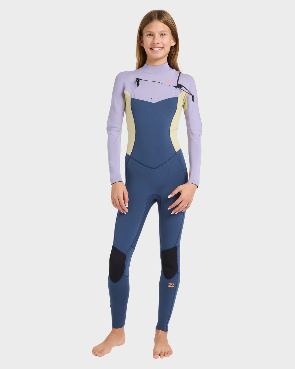 Girls 8-16 Synergy Chest Zip Long Sleeve Fullsuit