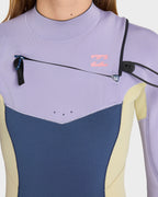 Girls 8-16 4/3Mm Synergy Natural GBS Chest Zip Long Sleeve Fullsuit