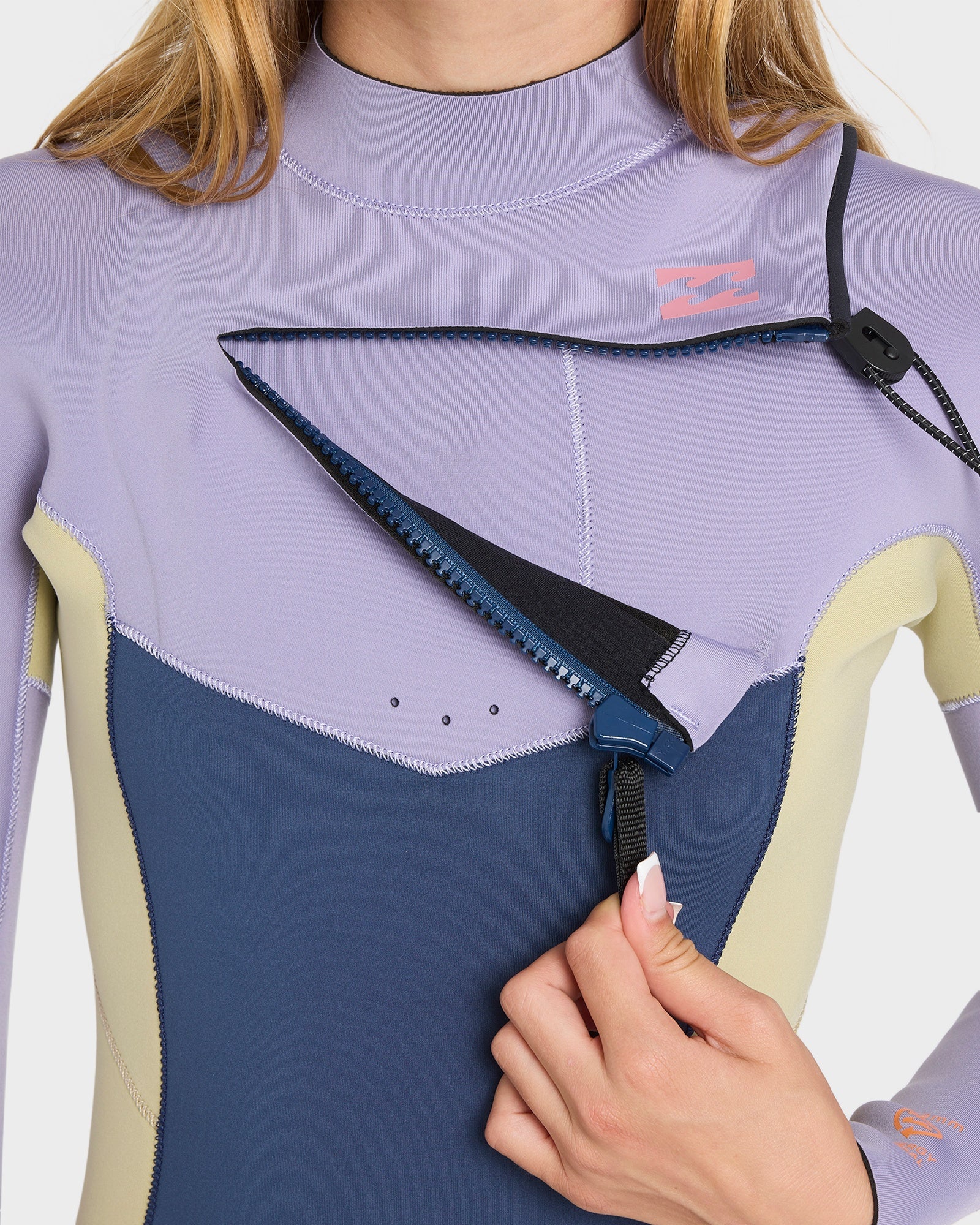 Girls 8-16 4/3Mm Synergy Natural GBS Chest Zip Long Sleeve Fullsuit